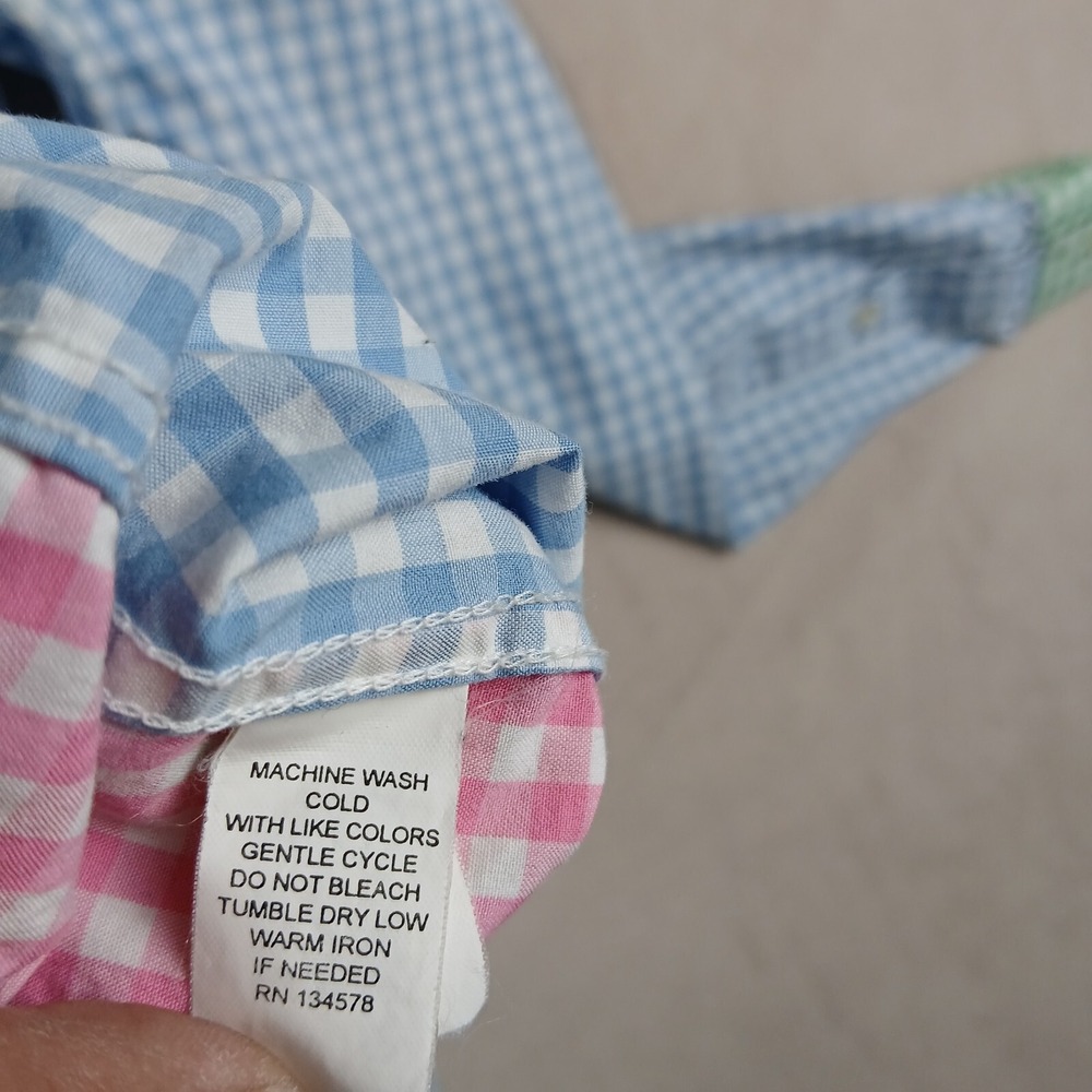 Vineyard Vines Small Mens Shirt Button Down Long Sleeve Slim Whale Has Defect - Picture 9 of 14